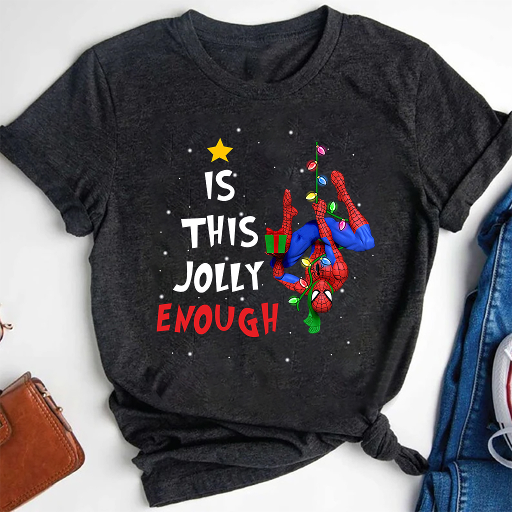 Is This Jolly Enough Spiderman Christmas Lights T-shirt?